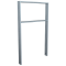 Lean-on hoop made of steel tube | Square tube, 80 x 20 mm | with cross bar | total width: 750 mm | hot-dip galvanized